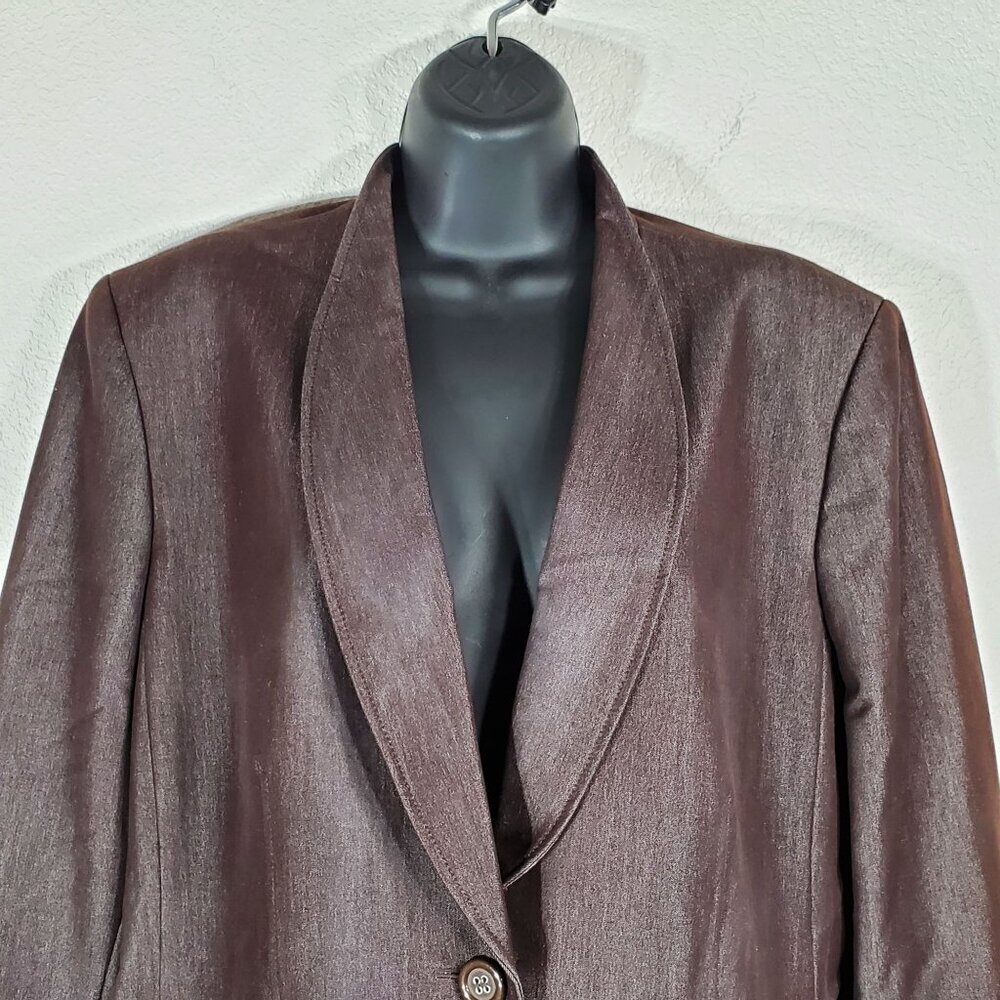 Le Suit Classic Brown Professional Women Blazer Jacket Size 18 Business Attire - Picture 8 of 12